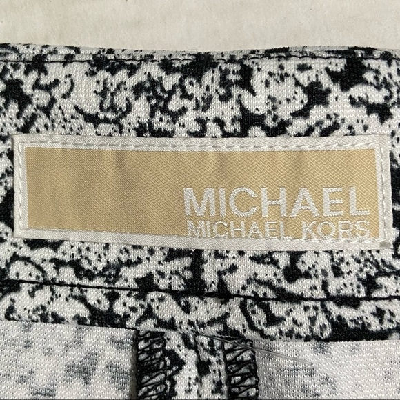 Michael Michael Kors Black White Floral Open Back Sleeveless Skater Dress - Picture 8 of 11